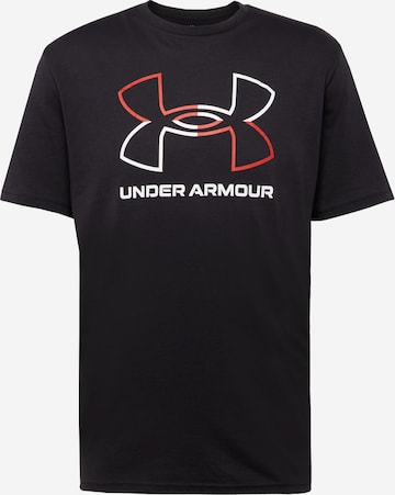 UNDER ARMOUR - Camisa funcionais 'Foundation' em preto: frente