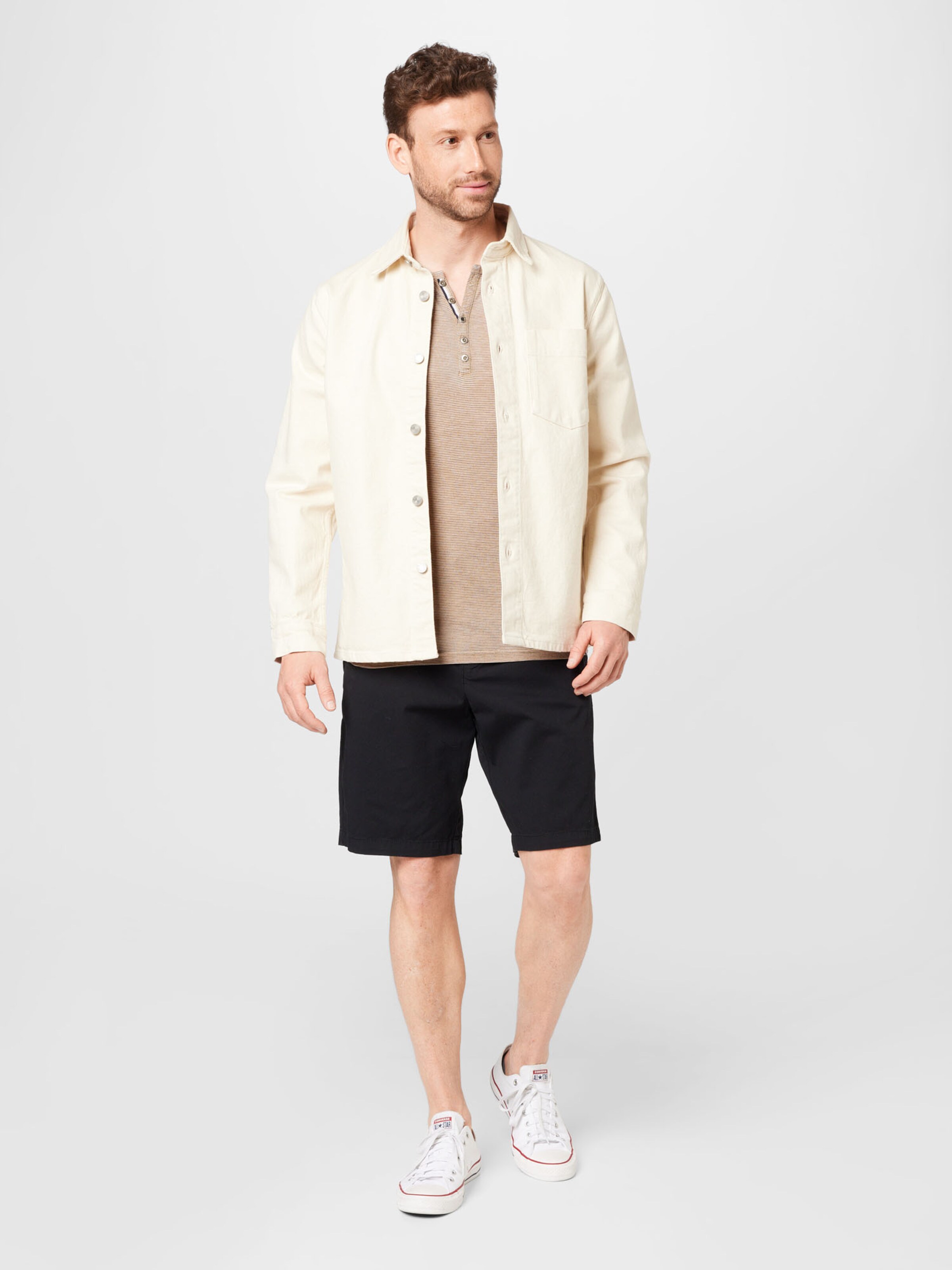 Männer Shirts Key Largo Shirt 'DIETER' in Beige, Sand - ZU93188 Männer Shirts Key Largo Shirt 'DIETER' in Beige, Sand - ZU93188