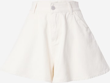 Nasty Gal Wide Leg Shorts in Beige: predná strana