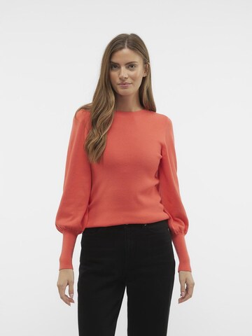 Pull-over 'Holly Karis' VERO MODA en orange : devant