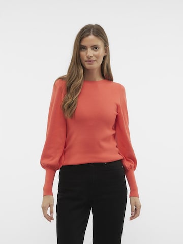 VERO MODA Sweater 'Holly Karis' in Orange: front