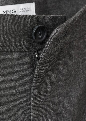 MANGO MAN Regular Pleat-Front Pants 'Piedra' in Grey