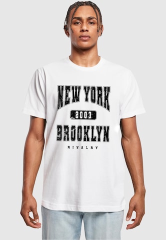 Mister Tee Tričko 'Brooklyn' - biela: predná strana