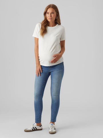 MAMALICIOUS Slimfit Jeans 'Evans' in Blauw