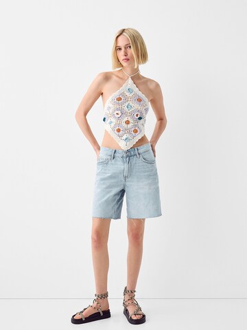 Bershka Knitted top in White