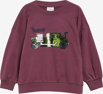 s.Oliver Sweatshirt in Rood: voorkant
