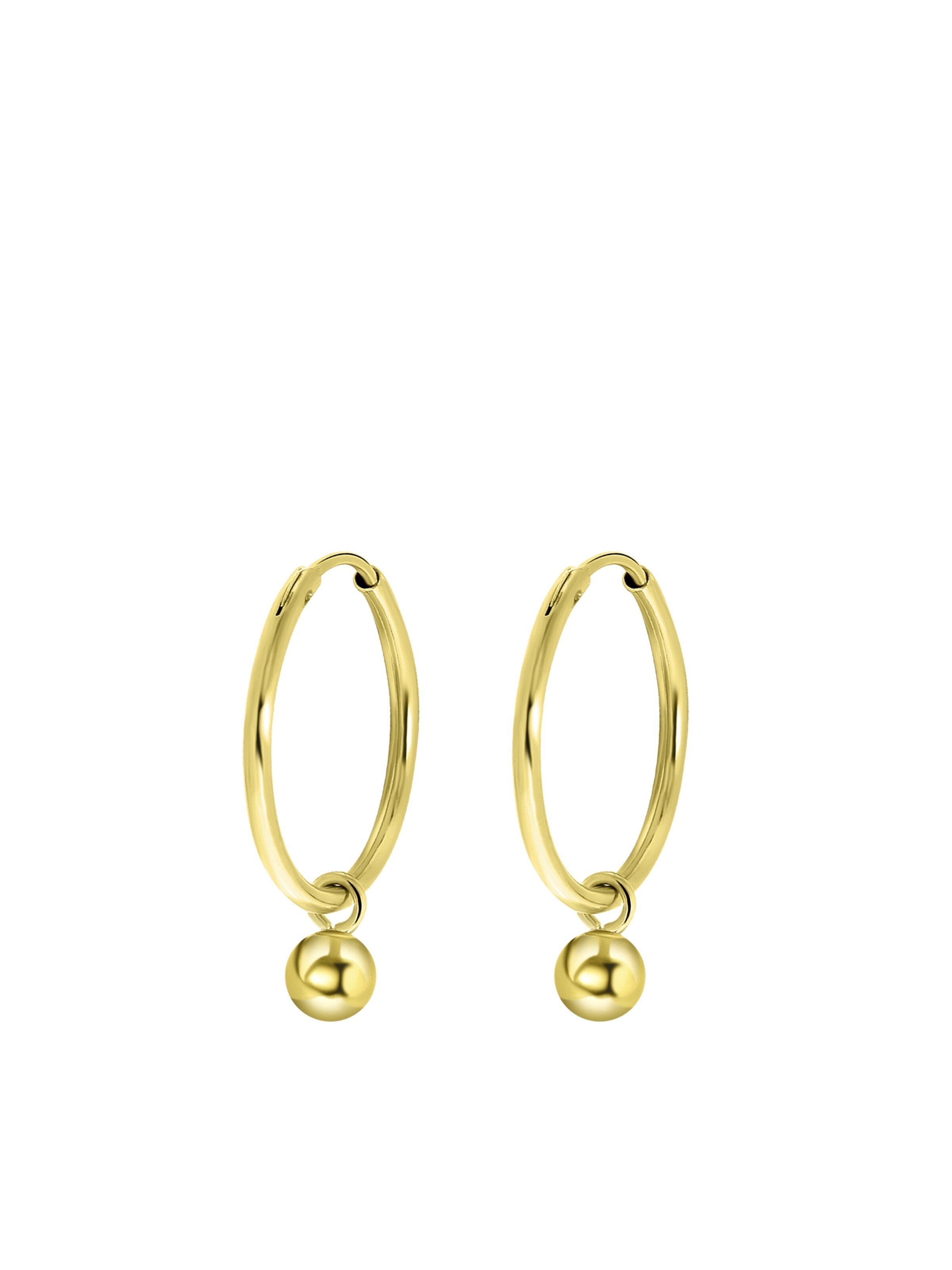 Lucardi Earrings 'Klassisch' in Gold: front