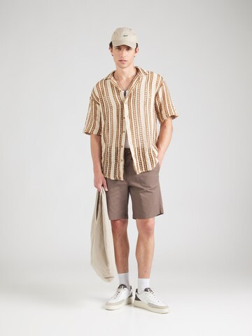 JACK & JONES Loose fit Chino trousers 'JPSTJAIDEN' in Brown