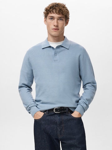 MANGO MAN Tröja 'Tens' i blå: framsida