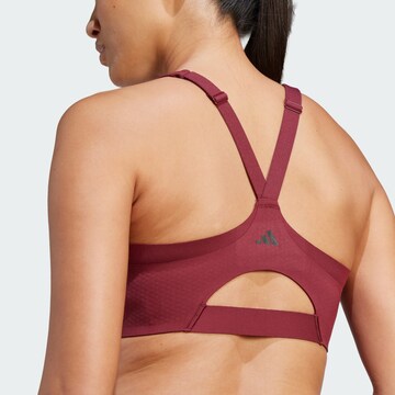 ADIDAS PERFORMANCE Bustier Sport-BH 'Impact Luxe' in Rot