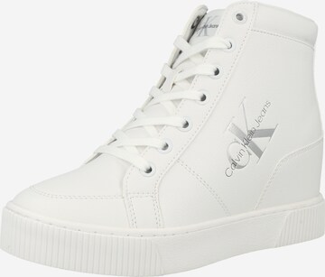 Calvin Klein Jeans Sneakers hoog in Wit: voorkant