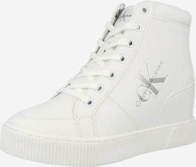 Sneaker alta Calvin Klein Jeans di colore argento / bianco, Visualizzazione prodotti