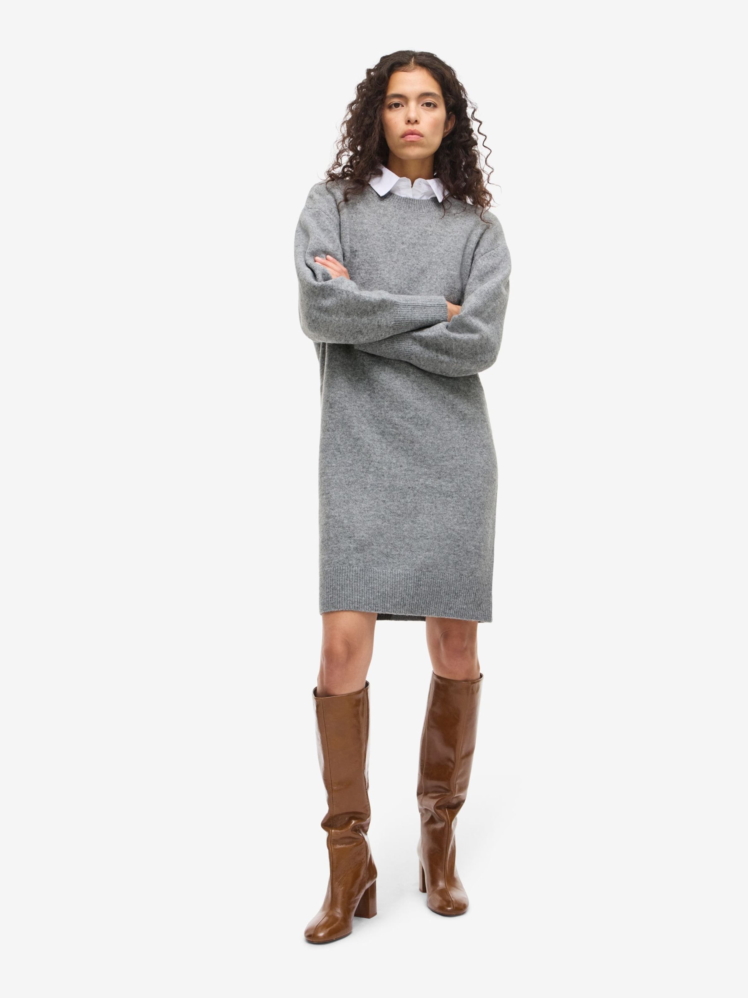 Abito in maglia di Noisy may in grigio: frontale