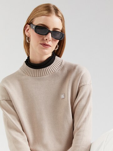 Calvin Klein Jeans Pullover in Beige