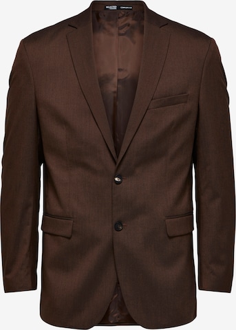 SELECTED HOMME Comfort fit Suit Jacket in Brown: front