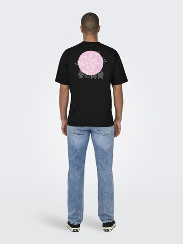 T-Shirt 'KACE' Only & Sons en noir