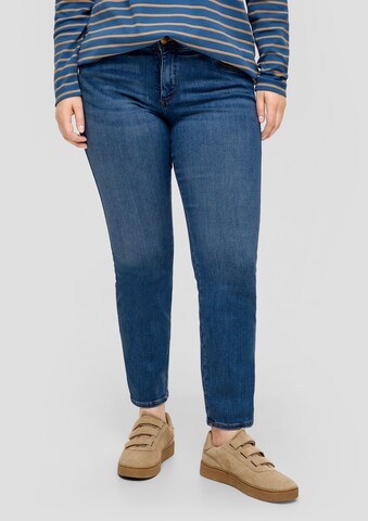 Coupe slim Jean TRIANGLE en bleu : devant