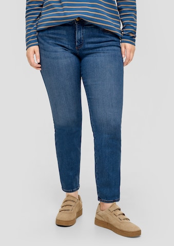 Coupe slim Jean TRIANGLE en bleu : devant