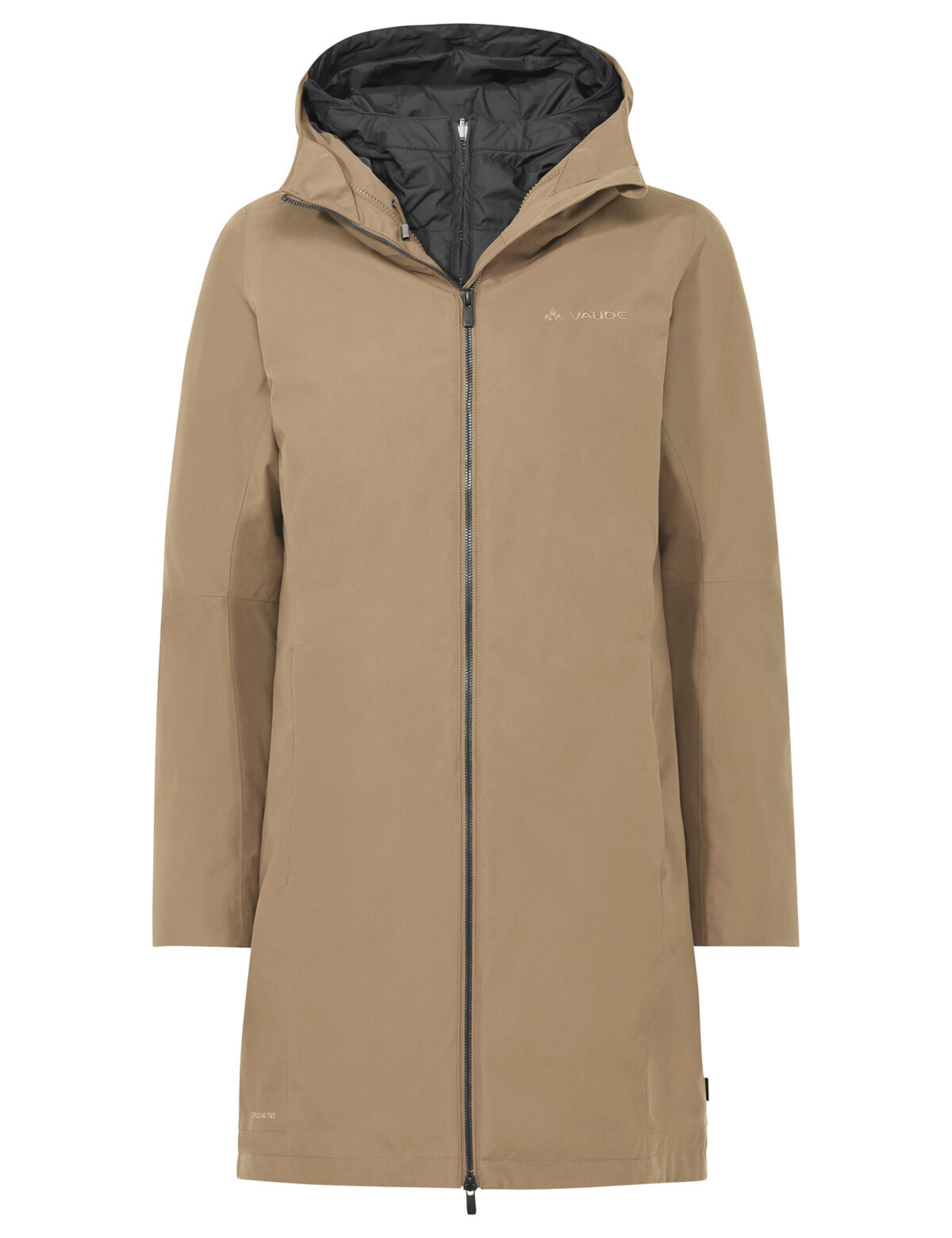 VAUDE Outdoormantel 'Annecy III' in Beige: voorkant