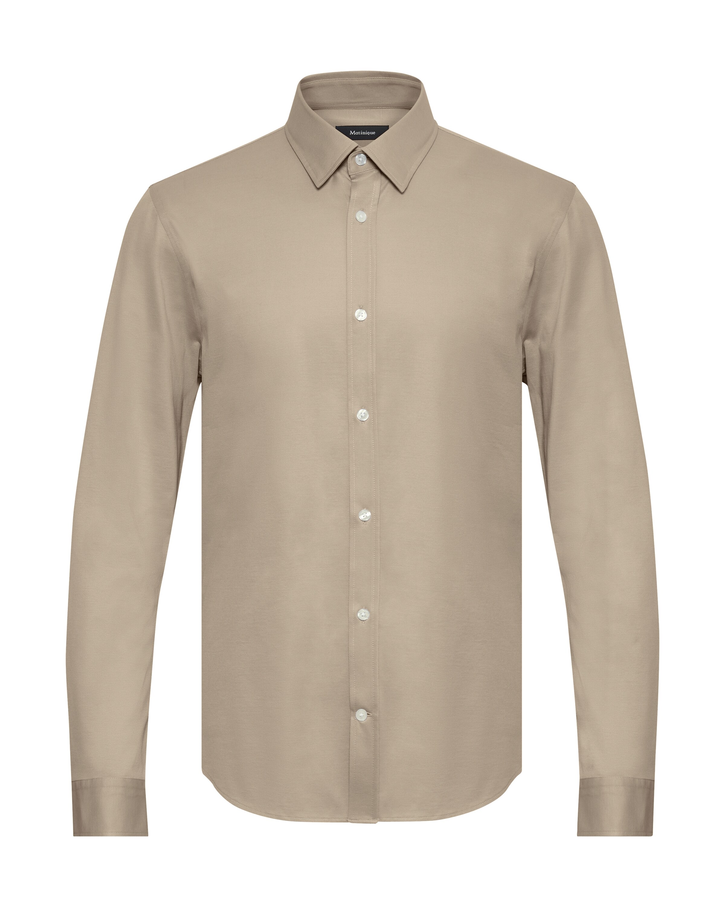 Matinique Button Up Shirt 'Trostol ' in Beige: front