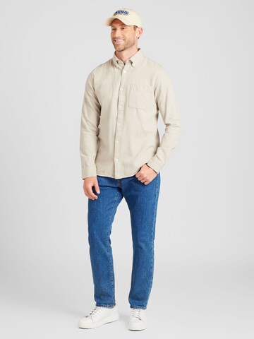 JACK & JONES Regular fit Overhemd 'JPRBLUBROOK' in Beige