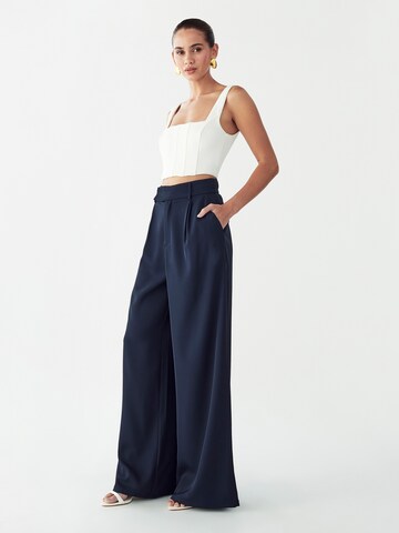 BWLDR Wide Leg Hose 'Belinda' in Blau