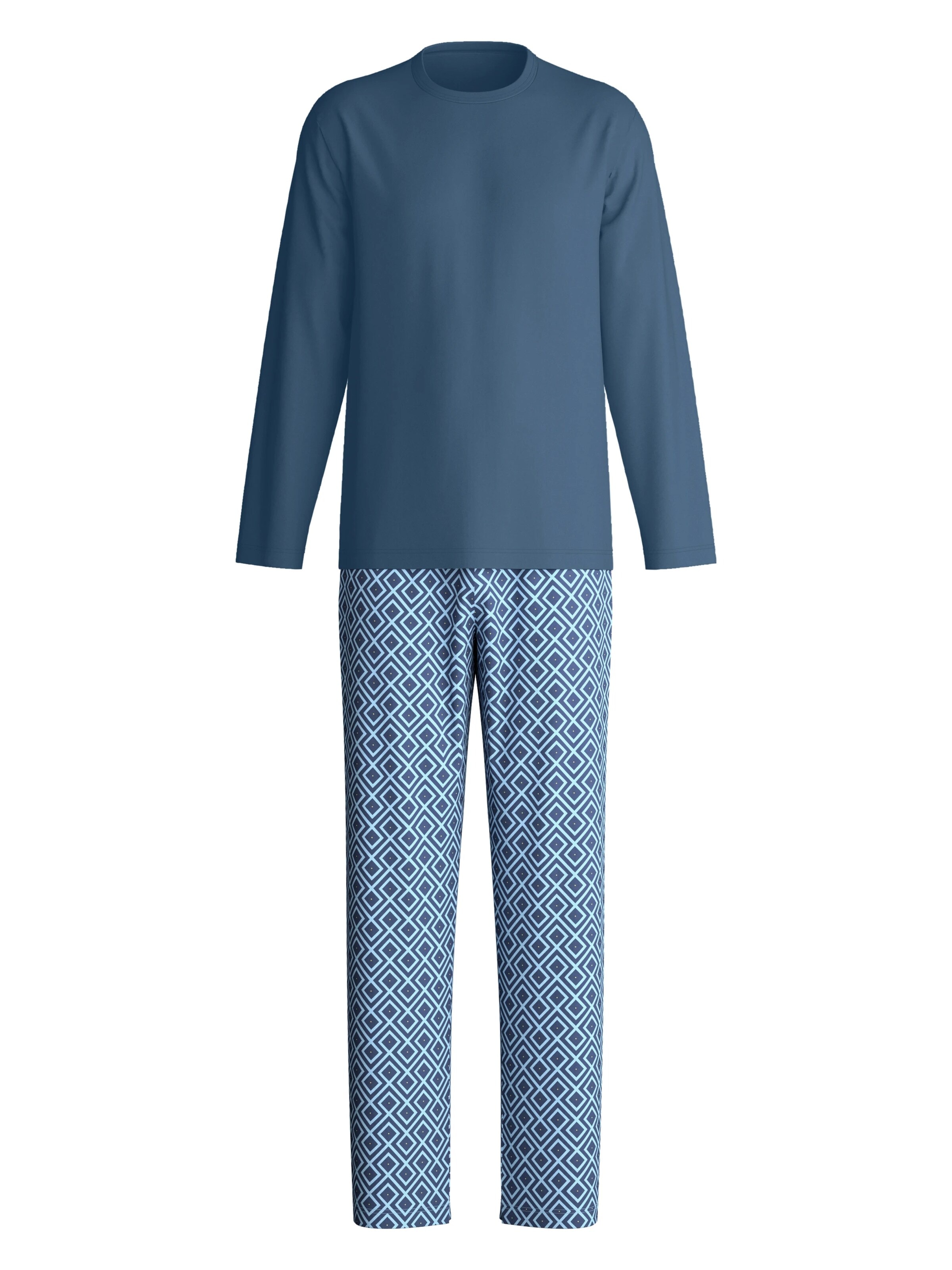 CALIDA Pyjama lang 'Relax Streamline' in Blau: Vorderseite