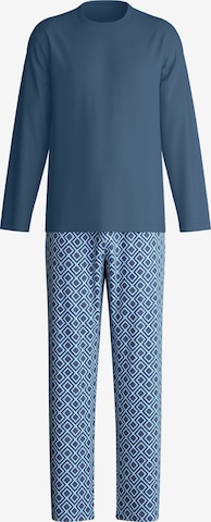 CALIDA Pyjama lang 'Relax Streamline' in Blau: Vorderseite