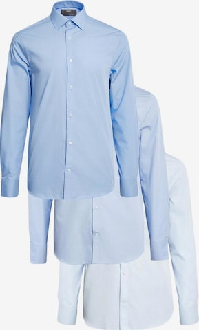 Coupe regular Chemise business Marks & Spencer en bleu : devant