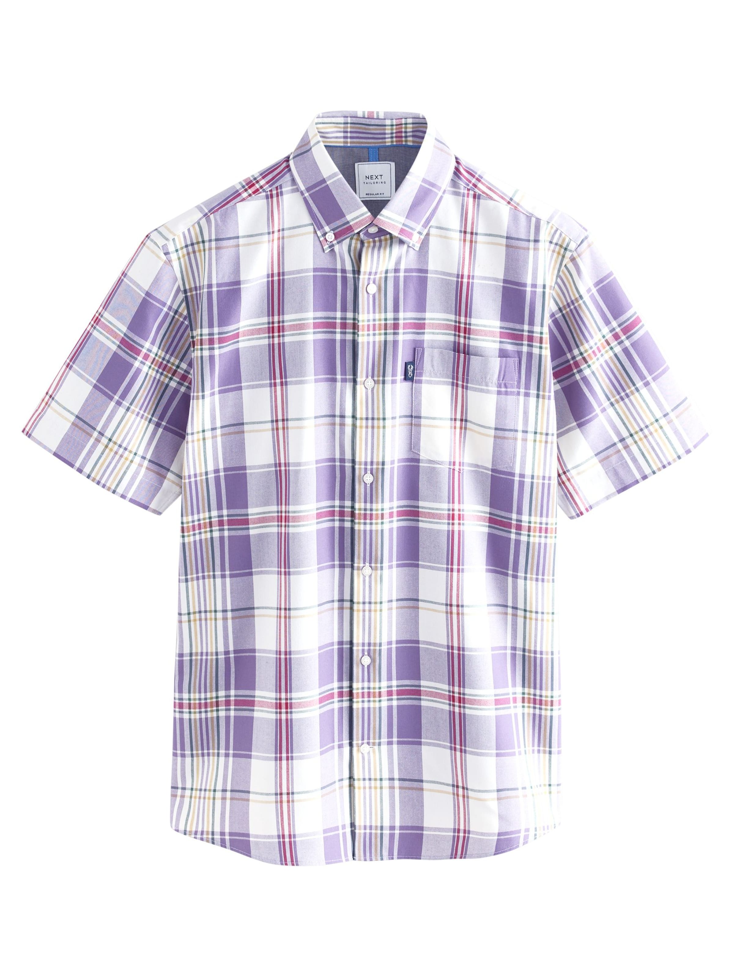 Next Regular Fit Hemd in Lila: Vorderseite