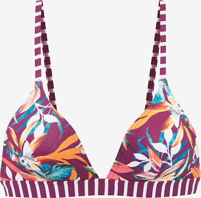 VENICE BEACH Bikini gornji dio veličine 70/C/D u akvamarin / narančasta / bordo / bijela, Pregled proizvoda