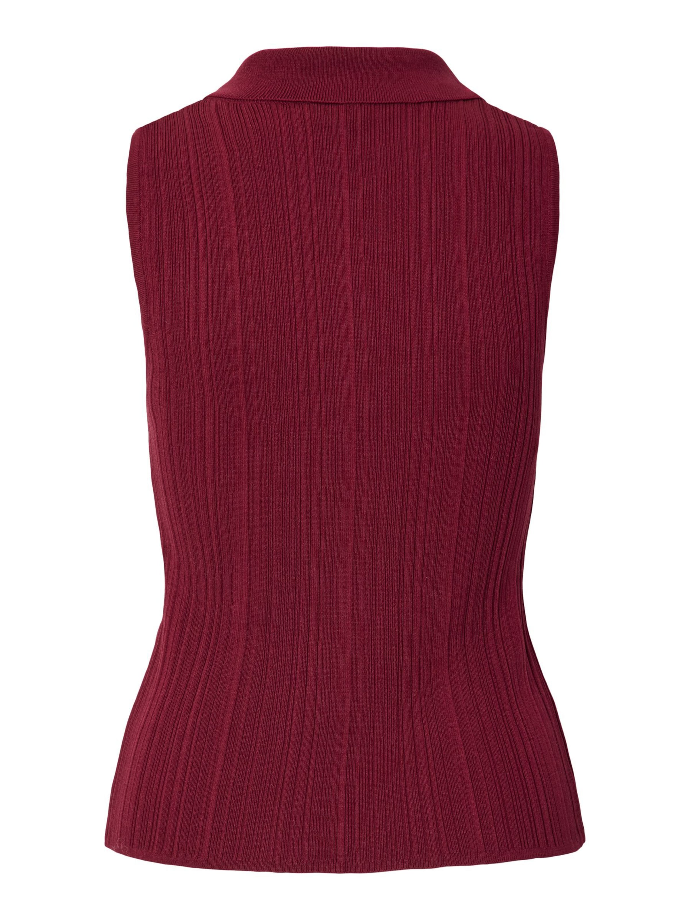 YAS Strickweste in Rot
