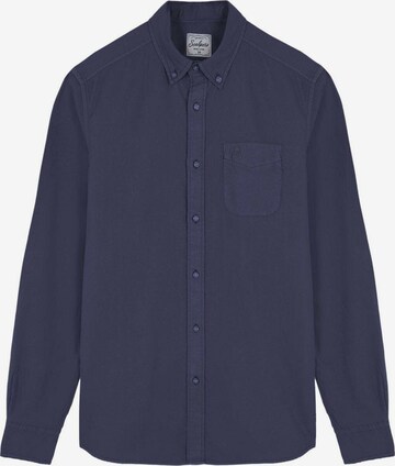 Scalpers Comfort fit Button Up Shirt in Blue: front