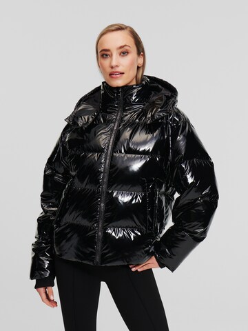 Karl Lagerfeld Winterjacke in Schwarz: Vorderseite