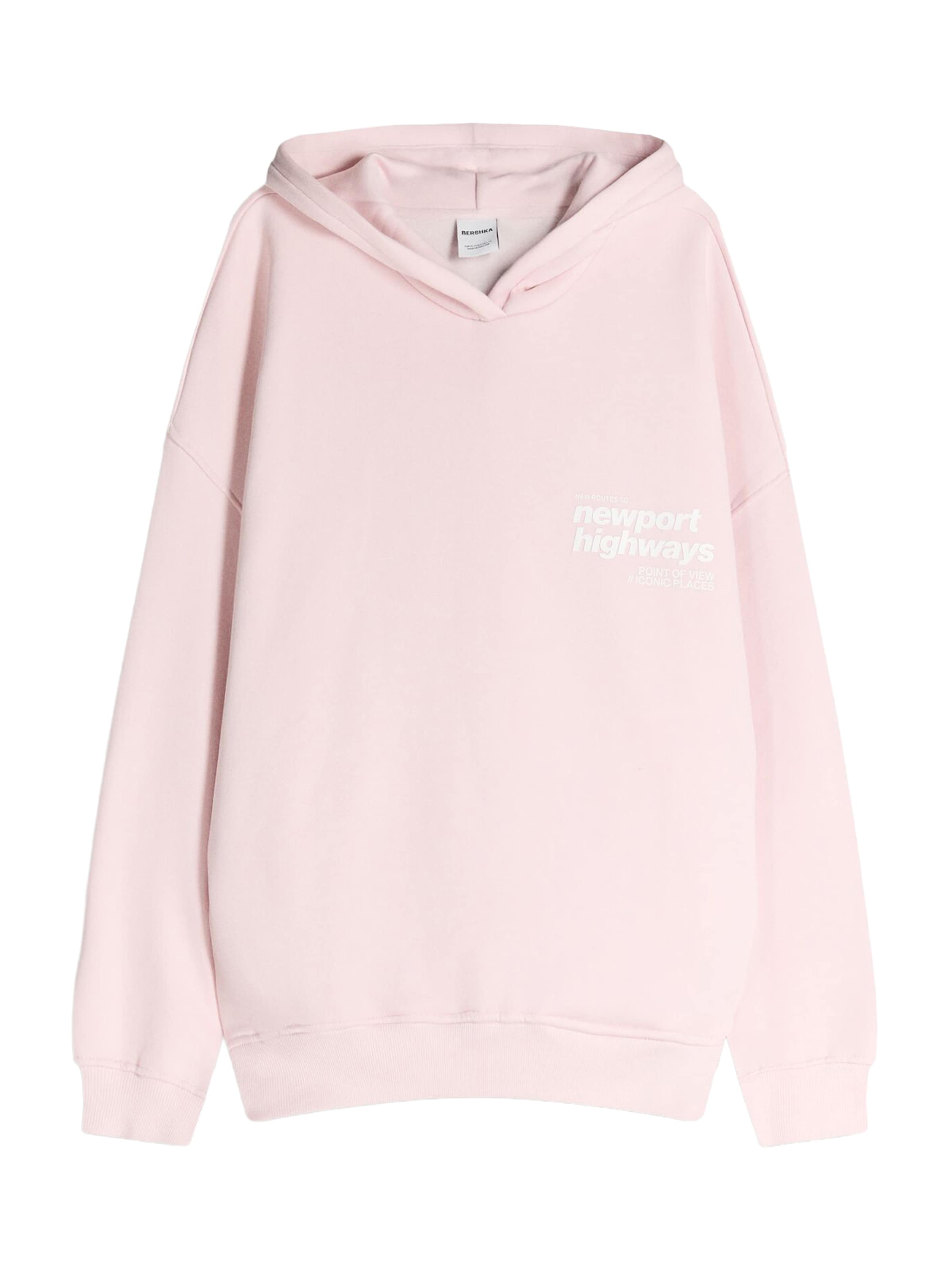 Bershka Mikina - Ružová: predná strana