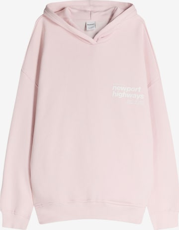 Sweat-shirt Bershka en rose : devant