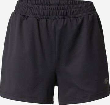 4F - regular Pantalón deportivo en negro: frente