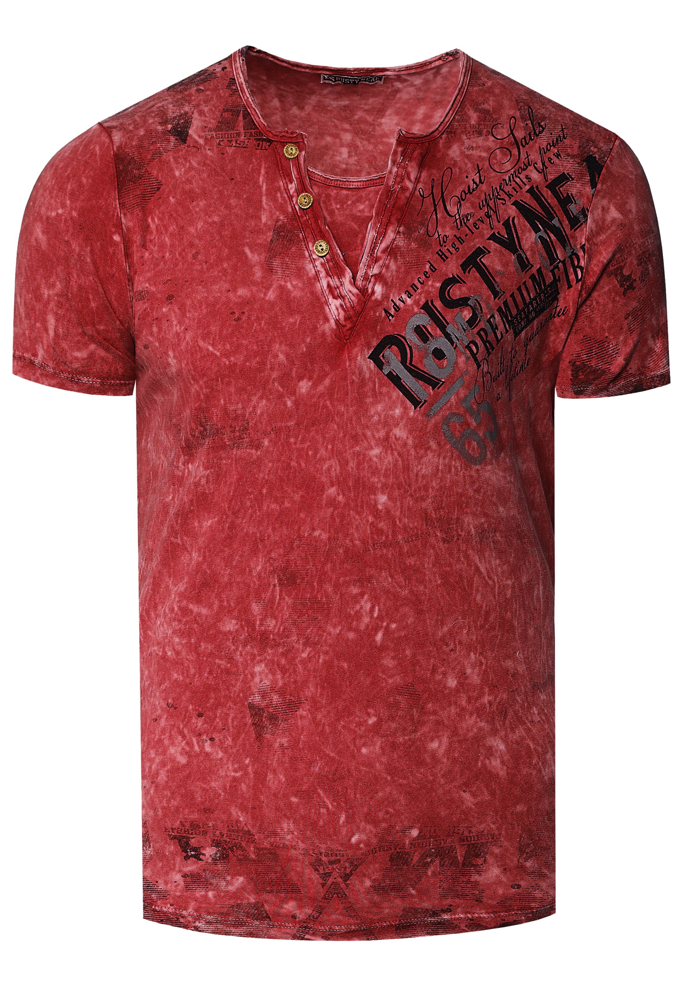Rusty Neal Shirt in Rot: Vorderseite