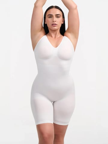 creamy Shapingbody 'Bodysuit Sculpting Shapewear mit Shorts' in Weiß: Vorderseite