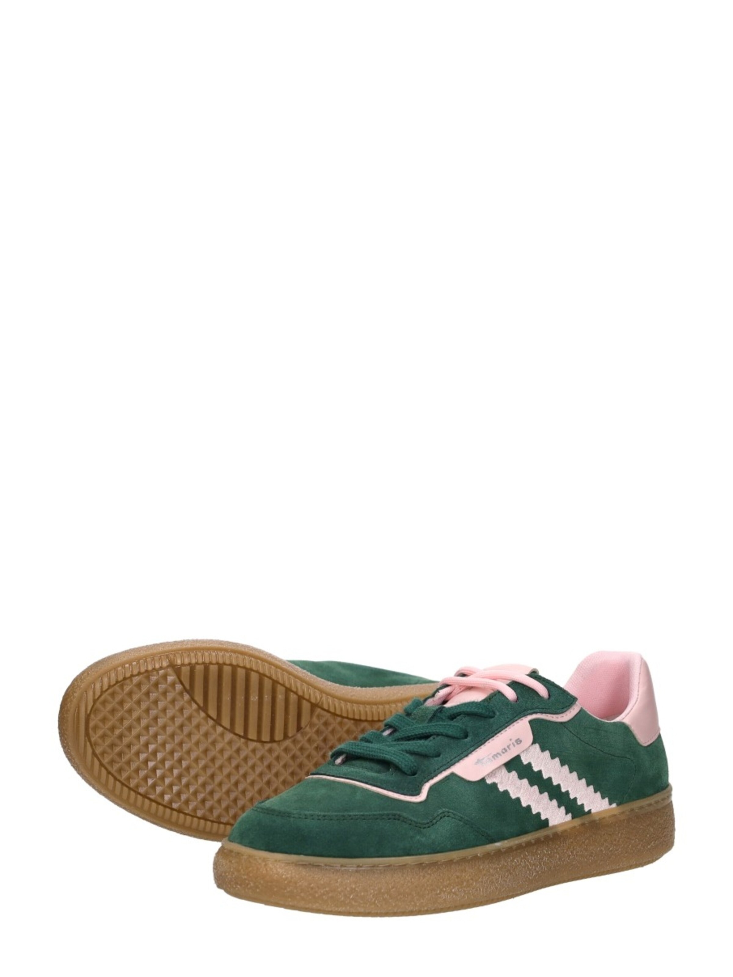 Tamaris Sportieve veterschoen 'Sneakers Laag' in Groen