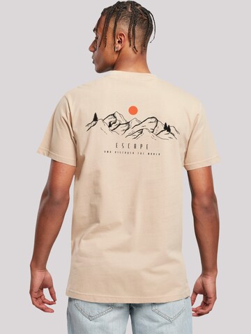 T-Shirt 'Discover the world' F4NT4STIC en beige : devant