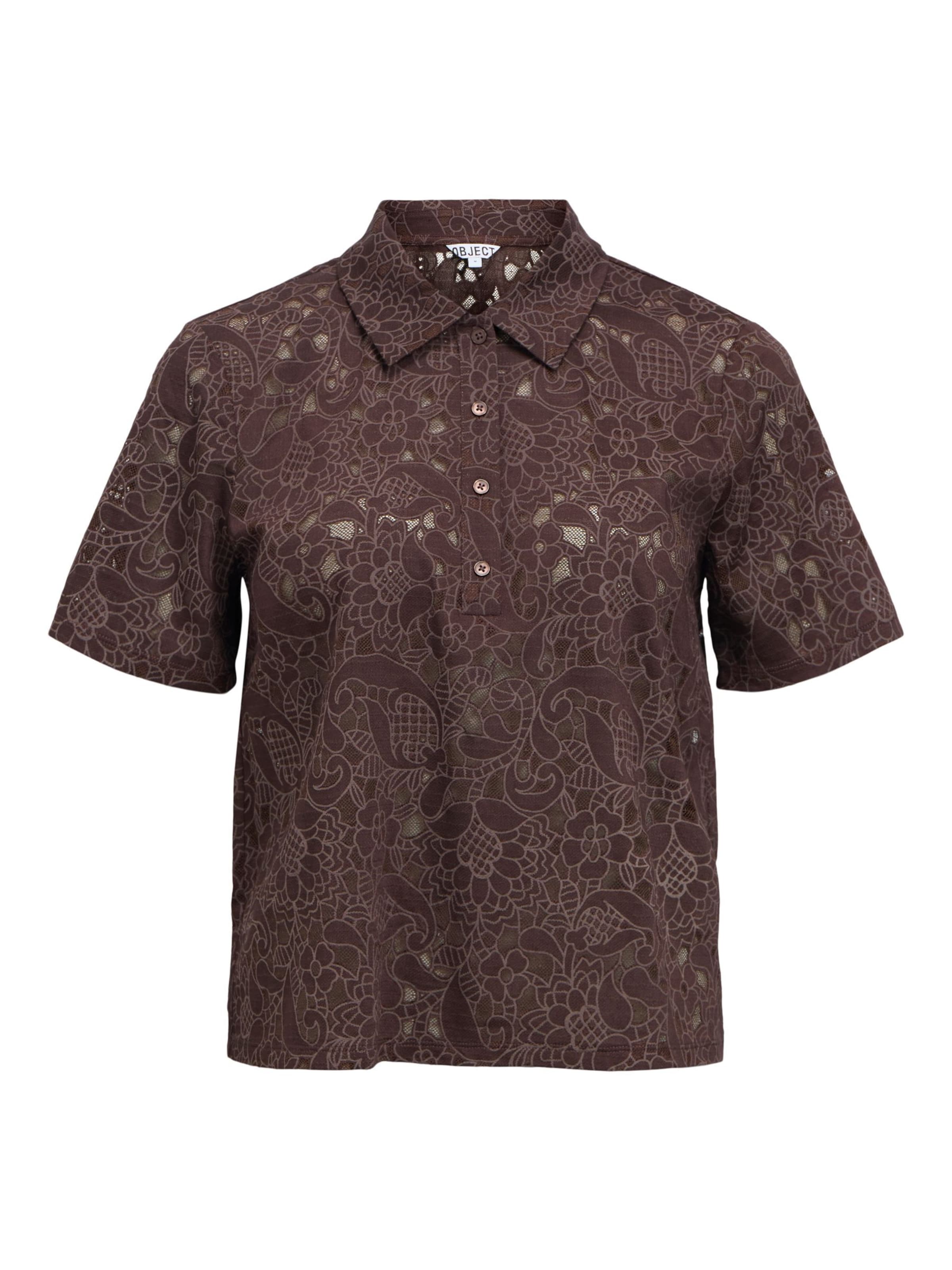 OBJECT Bluse 'OBJBianca' i brun: forside