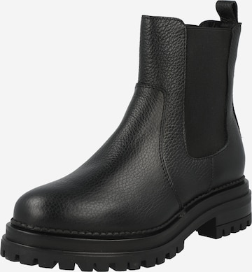 PS Poelman Chelsea boots i svart: framsida