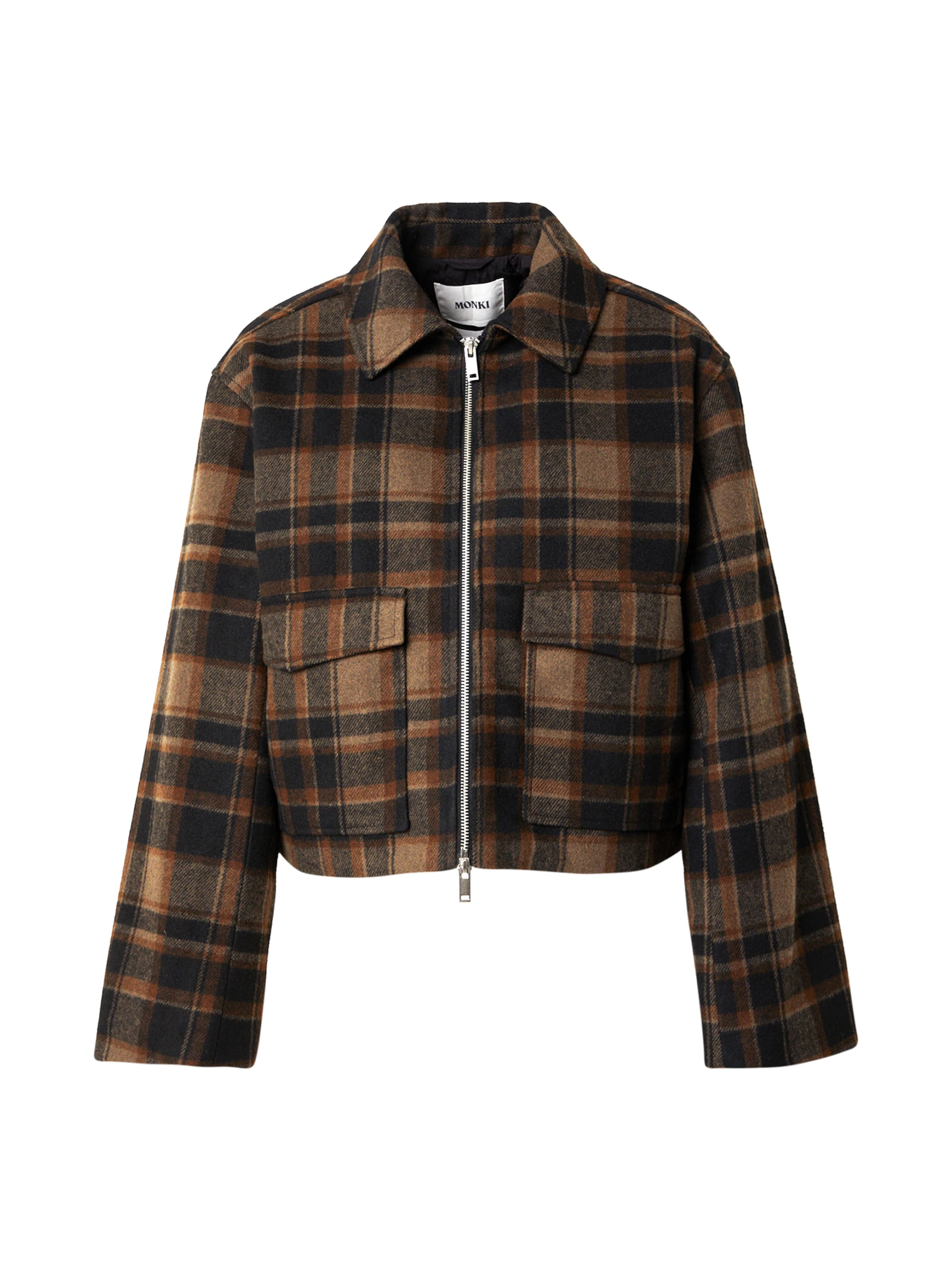 Monki Kurtka przejściowa w kolorze brązowy: przód