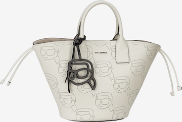 Karl Lagerfeld Ročna torbica 'Ikonik 2.0' | bela barva: sprednja stran