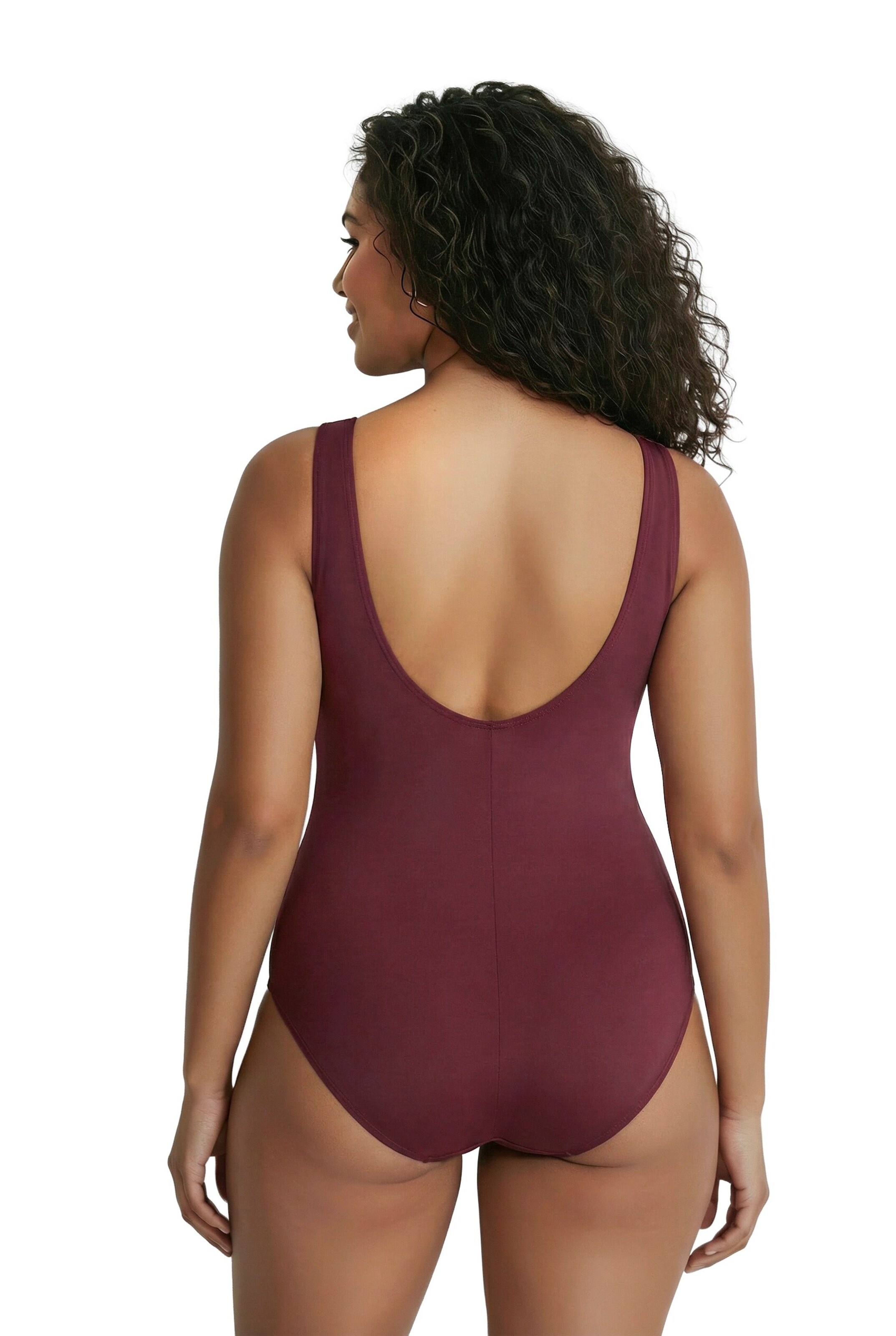 Ulla Popken Triangel Badpak in Lila