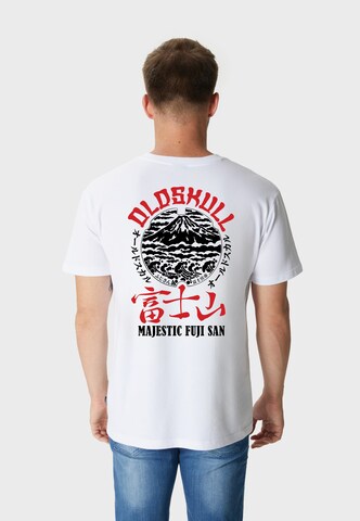 Oldskull T-Shirt 'Asian Fujison' in Weiß: Vorderseite