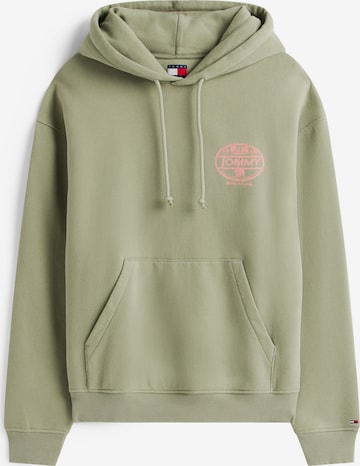 Tommy Jeans Суичър 'NOVELTY' в зелено: отпред