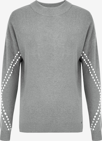 Finn Flare Pullover 'Basic' in Grau: Vorderseite