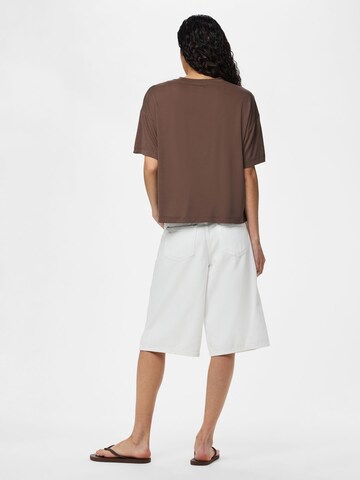 PIECES Shirt in Braun